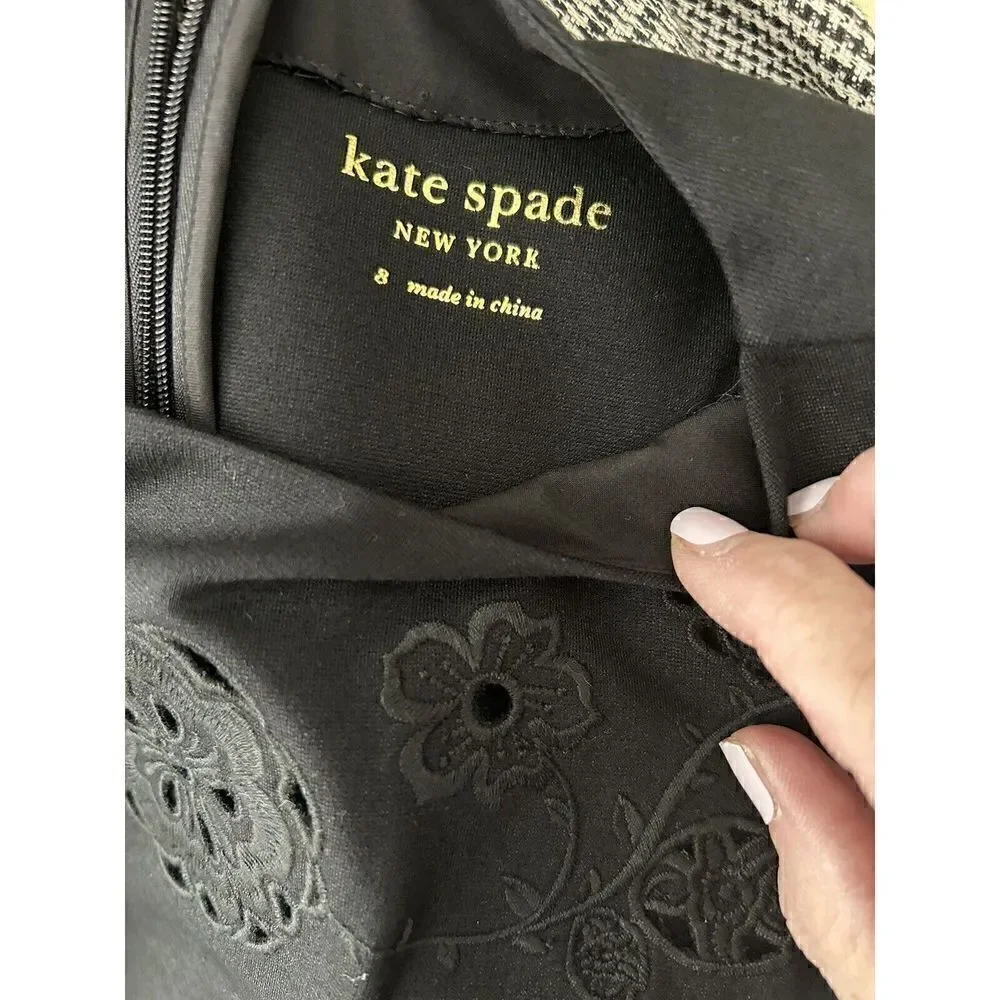Kate Spade New York Embroidered Cutwork Ponte Dress Size 8 NWT $298